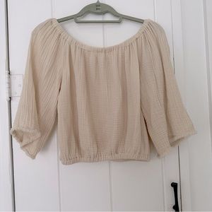 Michael Stars - Isabel Convertible Gauze Top - Cream